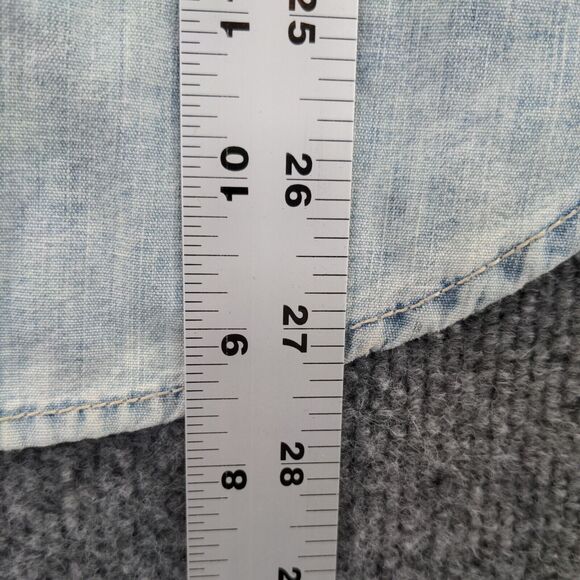 J. Jill Women's Denim Button Up Shirt Blue Small Long Sleeve Chest Pocket Cotton - Picture 11 of 12